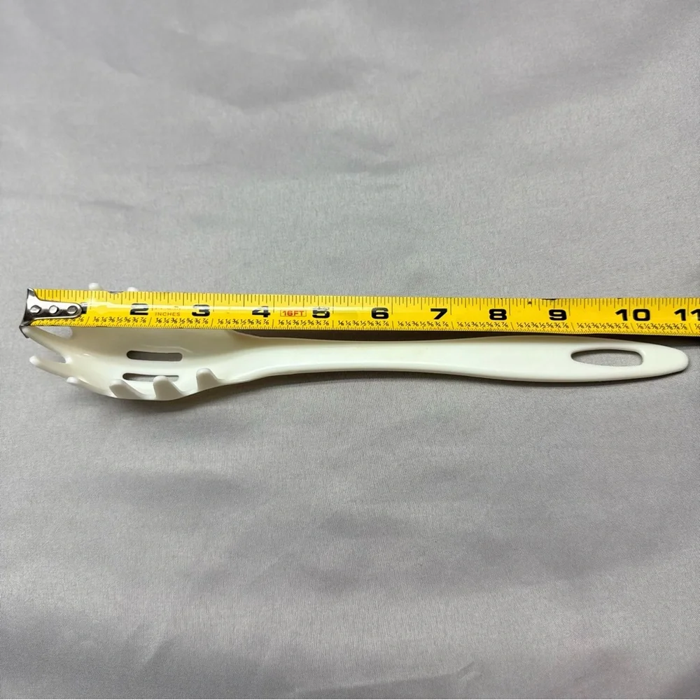 Vintage 1993 Popeil Pasta Products White Spaghetti Server Spoon Fork Tool Korea